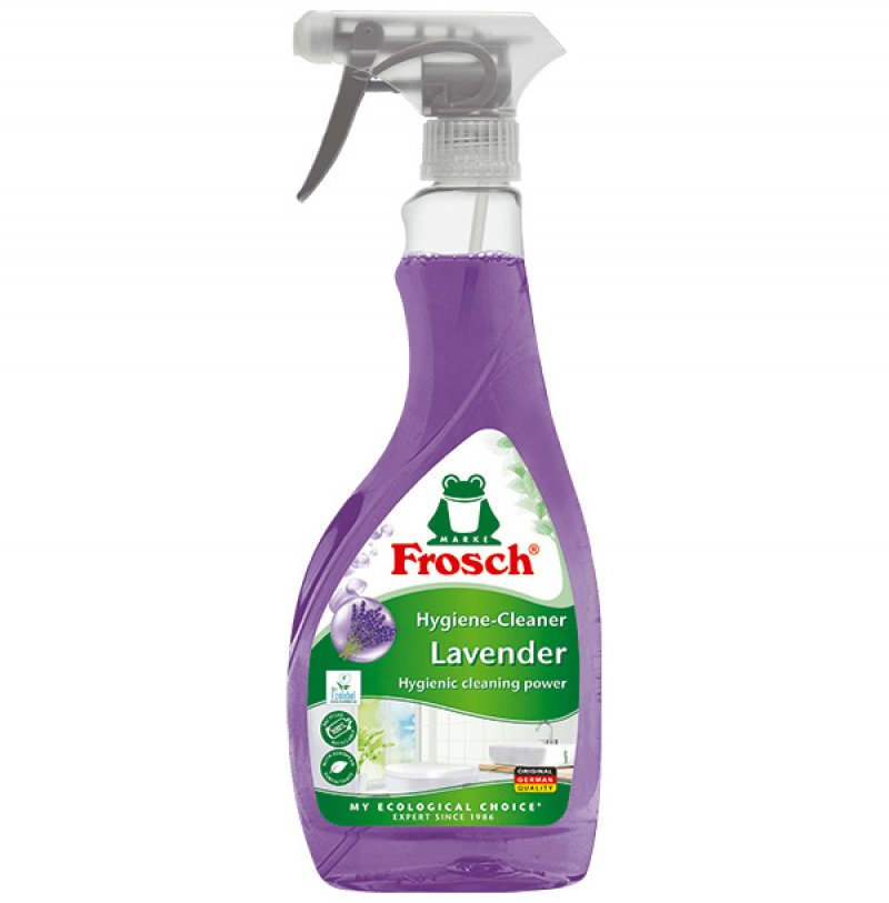 frosch_hygiene-cleaner_lavender_1111.jpg 61533-Frosch - აბაზანის და საშხაპე კაბინების საწმენდი სპრეი - “ლავანდა“ 500მლ - Image 1
